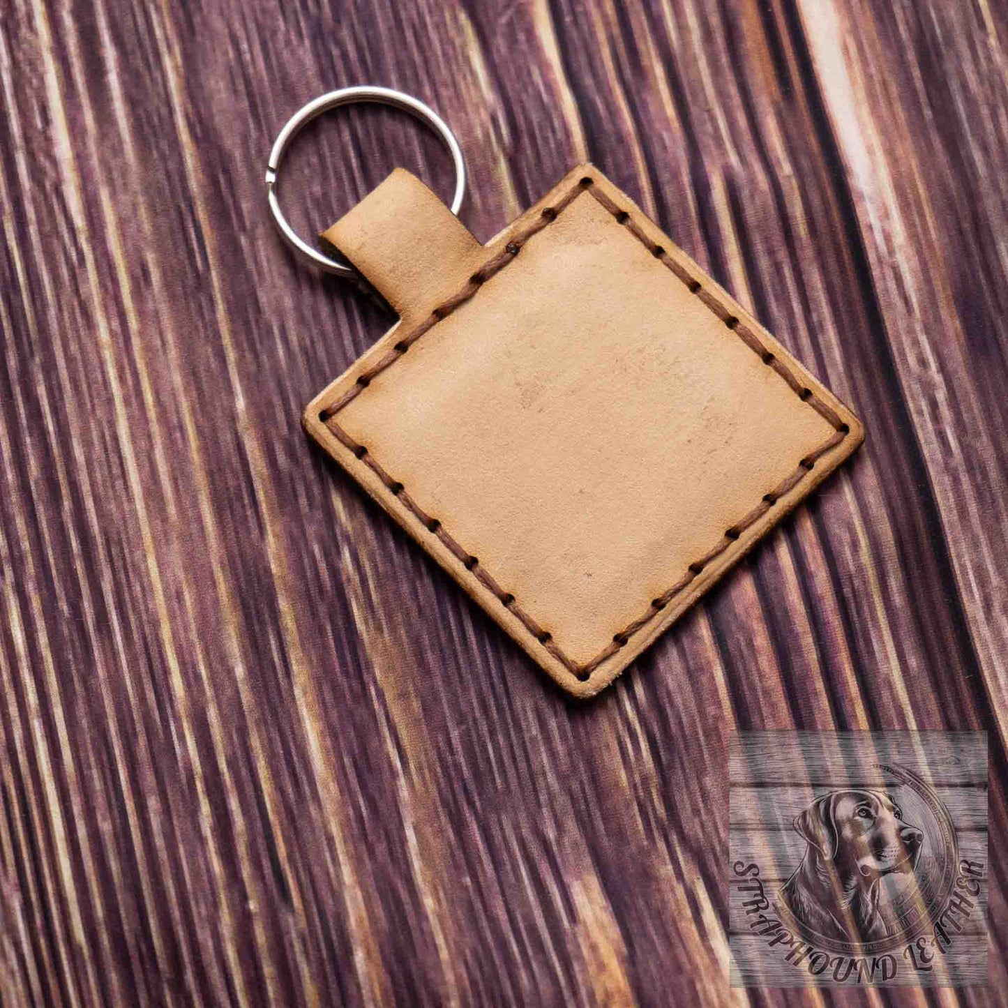 QR Code Leather Keychain - Straphound Leather