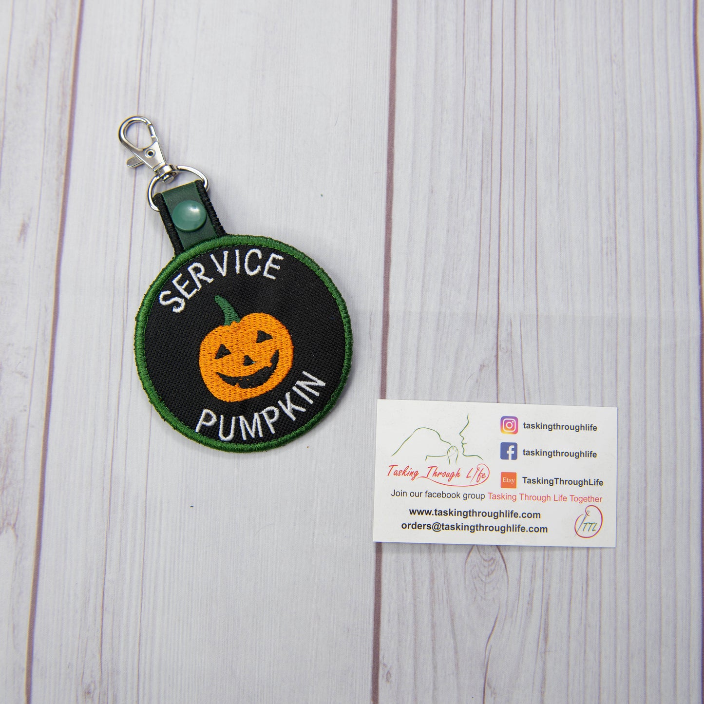 Premade Patch Tab -SERVICE PUMPKIN H9