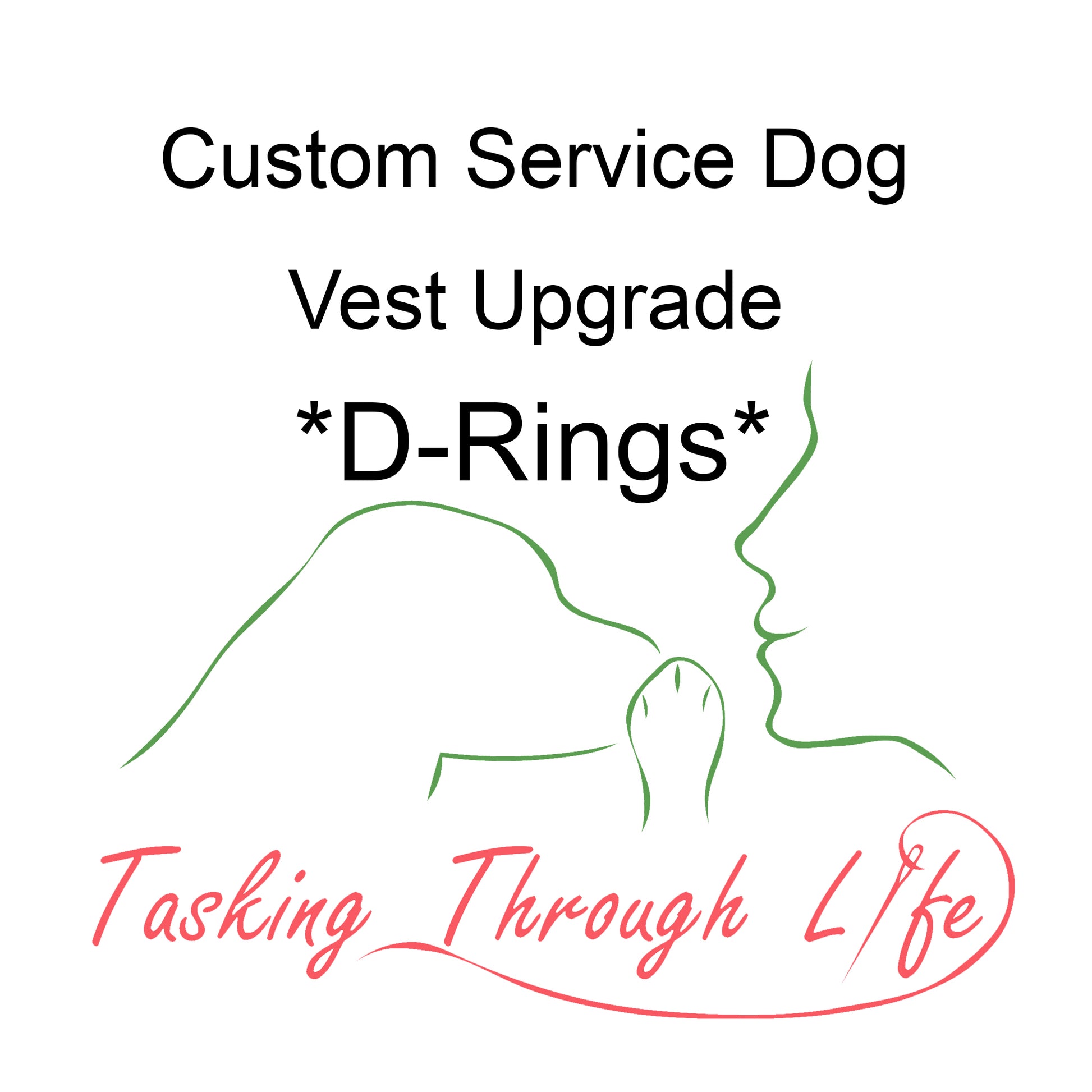 D-RING Upgrade, Custom service dog vest add-on