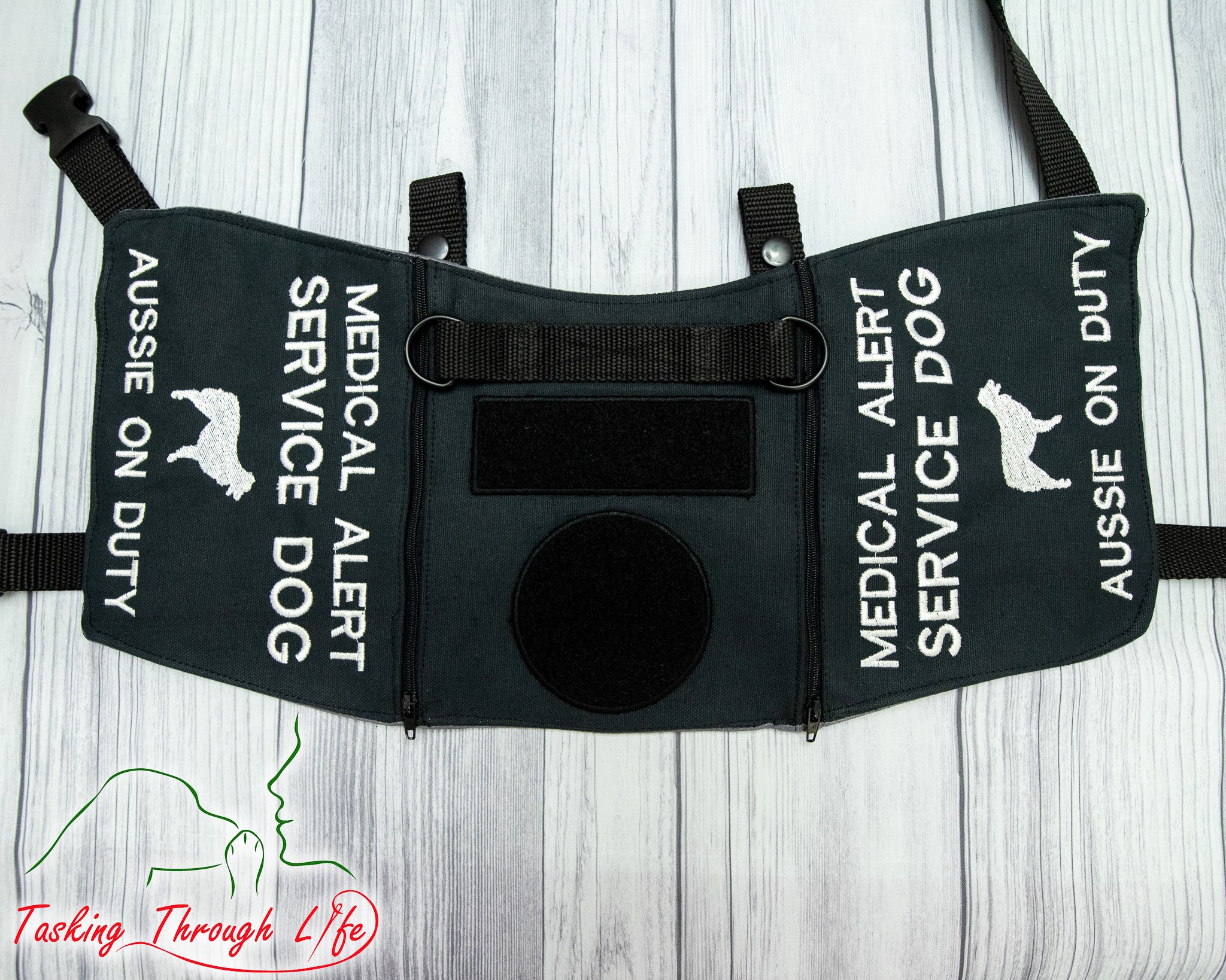 Service dog vest with cheap velcro