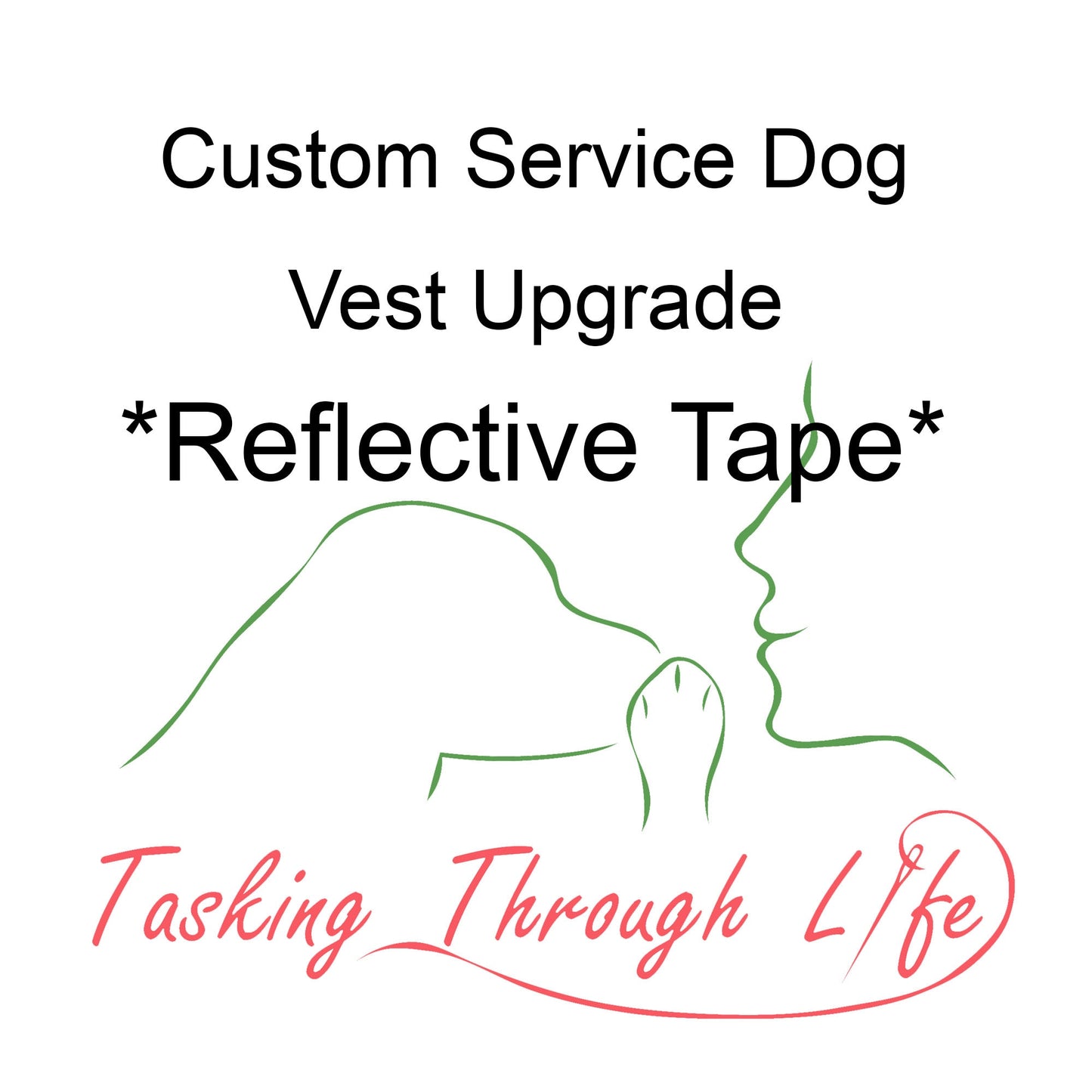 Reflecterende tape-upgrade, add-on voor servicehondenvest op maat